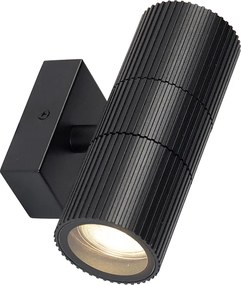 Priemyselné vonkajšie nástenné svietidlo čierne 2-svetlo IP44 - Vigo