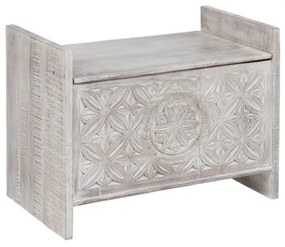 furniture-nabytek.cz - Masívna lavicová truhla Mackay z mangového dreva, lakovaná, biela – 71×40×55 cm