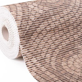 Kúpeľňová penová rohož / predložka PRO-003 Hnedá mozaika - metráž šírka 65 cm