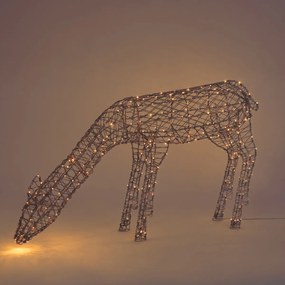 Stojacia lampa hnedá ratanová sob vrátane LED IP44 - Flossie