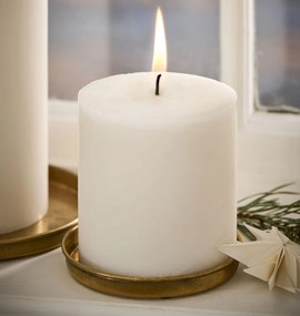 Ib Laursen Sviečka Church Rustic White 10 cm