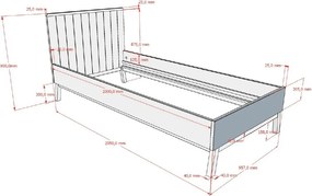 Béžová detská posteľ z borovicového dreva bez roštu 90x200 cm Sezane – Vipack
