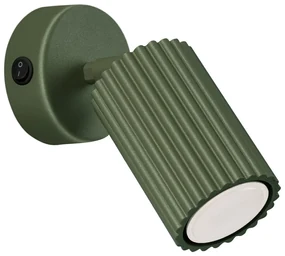 Sollux SL.1617 - Nástenné bodové svietidlo KARBON 1xGU10/10W/230V zelená SLX1296