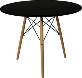 AKCIA Čierny jedálenský stôl OSLO 90x90 II. akosť