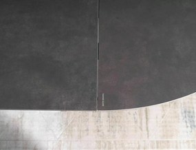 Jedálenský rozkladací stôl Porto 120/160 cm keramika sivý/čierny