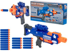 KIK Blaze Storm penová puška + zameriavač + 20 šípov modrá