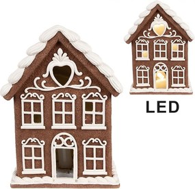 Vianočná perníková chalúpka s Led svetielkami Gingerbread House - 17*10*22 cm