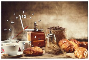 Gario Obraz s hodinami Chutné raňajky Rozmery: 30 x 30 cm