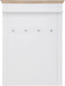 Biely nástenný vešiak s detailmi v dubovom dekore Støraa Bruce