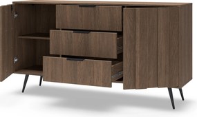 Komoda Flaro 153 cm so zásuvkami - dub dunin