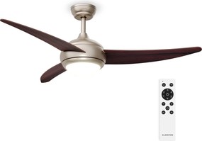 Klarstein Stropný ventilátor El Paso s osvetlením | 132 cm | 35 W | Tichý chod | Drevo