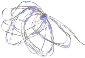 DECOLED Svetelná reťaz LED na batérie, modrá, 20 diód, 2,3 m