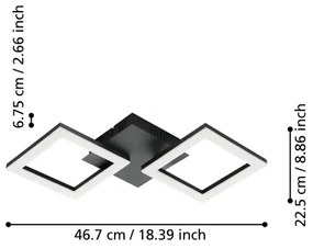 Eglo 31773 - LED Stmievateľné stropné svietidlo PARANDAY-Z LED/15,5W/230V