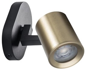 Kanlux 38960 - Nástenné bodové svietidlo LAURIN 1xGU10/10W/230V mosadz/čierna