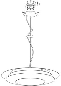 Eglo 98044 - LED RGB Stmievateľný luster na lanku MONEVA-C LED/27W/230V