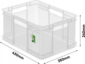 Keeeper Úložný box pre domácnosť aj dielňu, BRUNO XL, 28L, 43 x 35 x 24 cm, transparentný