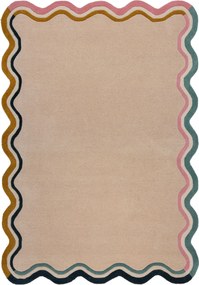 Flair Rugs, Kusový koberec Wool Scallop Leo Border Multi, 200x290, viacfarebná, obývacia izba