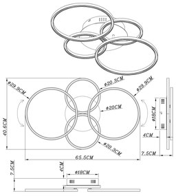 GLOBO KENDY 67233-40N Stropné svietidlo