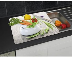 WENKO 2712940500 - Krycia doska ABDECKPLATTE - Vhodná pre potraviny, 56x50 cm, pestrofarebná/priehľadná