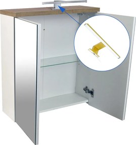 Comodo Zrkadlová skrinka Orion W 60 ZS LED-G s osvetlením Any LED 30 G, zlatá