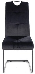 Jedálenská stolička Axo Velvet, čierna