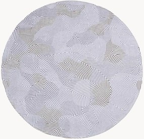 Umývateľný okrúhly žakárový koberec do interiéru/exteriéru Coral