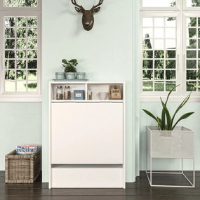 Skladací jedálenský stôl 2v1 BRETA biely