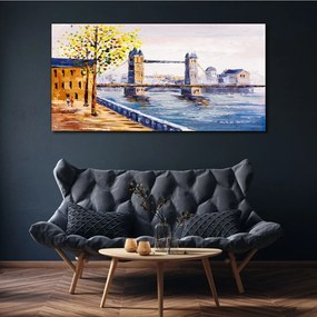 Obraz canvas Abstrakcie mestského mosta