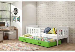 Detská posteľ KUBUS s výsuvnou posteľou 90x200 cm - biela Sivá