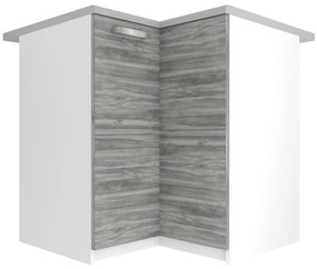 Kuchynská skrinka Belini spodná rohová 90 cm šedý antracit Glamour Wood s pracovnou doskou  TOR SNP90/2/WT/GW1/0/U