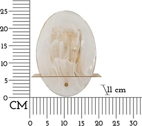 Sklenené nástenné svietidlo v zlatej farbe Portlan – Mauro Ferretti