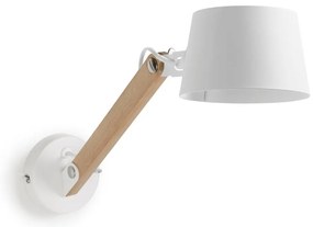 Nástenné svietidlo v bielo-prírodnej farbe ø 15 cm Muse – Kave Home