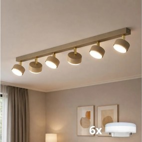 Brilagi - LED RGB stmievateľné bodové svietidlo MONO 6xGX53/14W/230V Wi-Fi Tuya béžová/zlatá