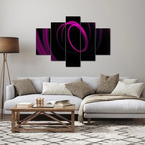 Obraz - fialové čiary (150x105 cm)