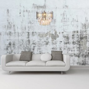 EUlight Luster Aspen, 1x krištáľové/chrómové kovové tienidlo, (fi 45cm), ch