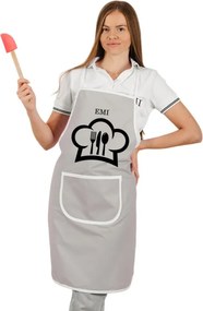 Kuchynská zástera Chef EMI, sivá