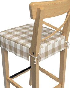 Poťah na barovú stoličku Ingolf farba produktu béžová látka vzorované