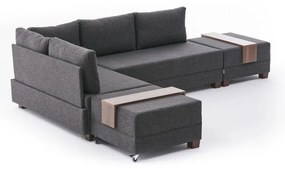 Antracitovosivá rohová pohovka (ľavý roh) Fly – Balcab Home