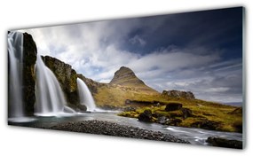 Obraz plexi Vodopád hory príroda 125x50 cm