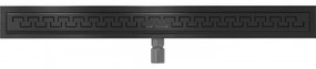 Mexen Flat nerezový sprchový žľab 80 cm, vzor M15, čierna, 1724080-15