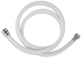 Novaservis - Plastová hadica 150 cm biela-chróm, PVC/155,1