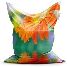 Sablio Sedací vak Oranžová gerbera - 150x100 cm