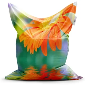 Sablio Sedací vak Oranžová gerbera - 150x100 cm