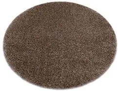 styldomova Béžovo-hnedý koberec shaggy narin P901 kruh
