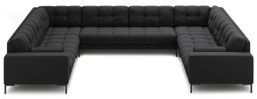Tmavosivá rohová pohovka do "U" Bali – Cosmopolitan Design