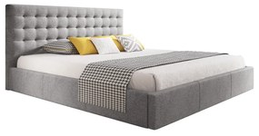 Čalúnená posteľ VERO rozmer 180x200 cm - sivá