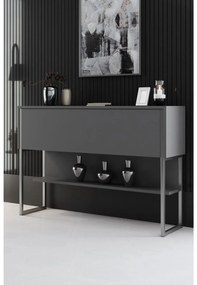 Konzolový stolík Luna 4 (strieborná + antracit) . Akcia -19%. Vlastná spoľahlivá doprava až k Vám domov. 1102311