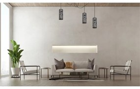 Luster na lanku AVALO 3xE27/60W/230V pavúk šedá/čierna