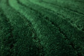 Kúpeľňový koberček Sara fľaškovo zelený, vlny