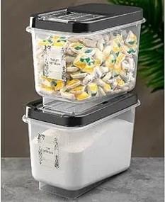 Dóza na potraviny, veľkokapacitný box SLOP, sivé posuvné veko – 10 l